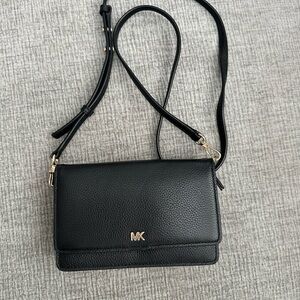 Michael Kors Black Leather Crossbody Bag